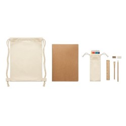Set de dessin personnalisé pour enfants - FUNDRAW Matières : coton Couleurs : beige