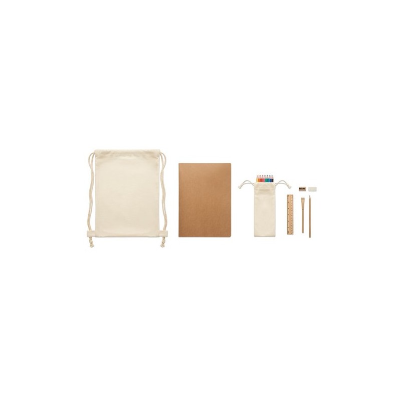 Set de dessin personnalisé pour enfants - FUNDRAW Matières : coton Couleurs : beige