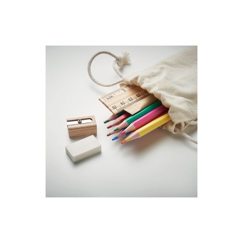 Set de dessin personnalisé pour enfants - FUNDRAW Matières : coton Couleurs : beige goodies publicitaire événementiel