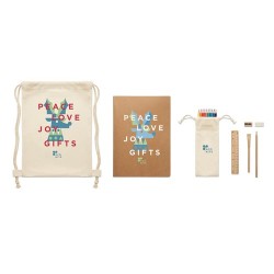 Set de dessin personnalisé pour enfants - FUNDRAW Matières : coton Couleurs : beige impression haute définition
