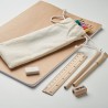 Set de dessin personnalisé pour enfants - FUNDRAW Matières : coton Couleurs : beige marquage laser ultra précis