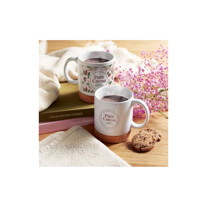 Mug en céramique  personnalisé 280 ml | KAROO Matières : grès Couleurs : blanc goodies publicitaire événementiel