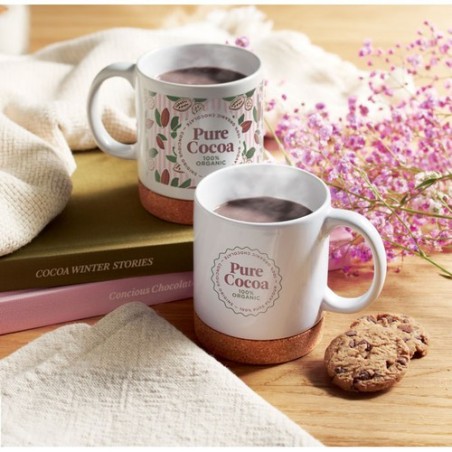 Mug en céramique  personnalisé 280 ml | KAROO Matières : grès Couleurs : blanc goodies publicitaire événementiel