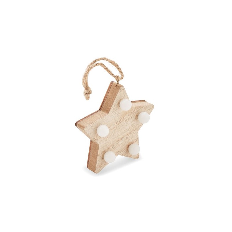 Étoile en bois lumineuse LALIE - Décoration festive