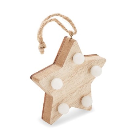 Étoile en bois lumineuse LALIE - Décoration festive Étoile en bois lumineuse LALIE - Décoration festive