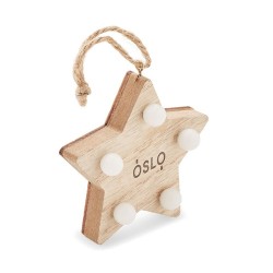 Étoile en bois lumineuse LALIE - Décoration festive
