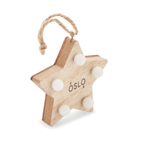 Étoile en bois lumineuse LALIE - Décoration festive