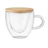 Tasse personnalisée en borosilicate à double paroi - CORAMUG Matières : verre Couleurs : transparent