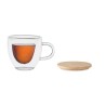 Tasse personnalisée en borosilicate à double paroi - CORAMUG Matières : verre Couleurs : transparent personnalisable avec votre 