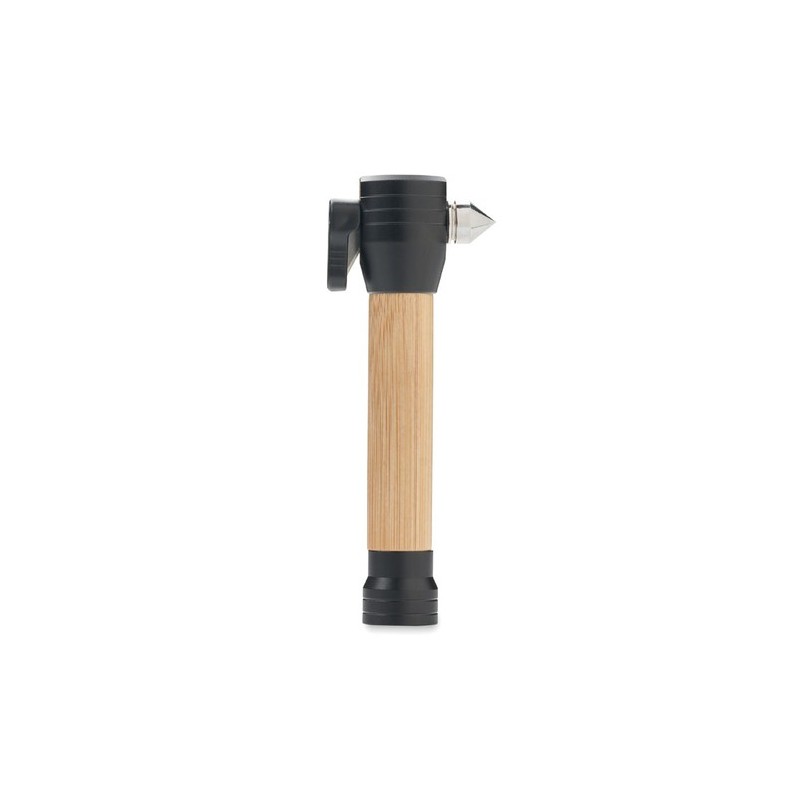 Lustre personnalisé 3 en 1 marteau d'urgence - Sécurité auto et maison LUSTRE Matières : bambou Couleurs : bois cadeau entrepris