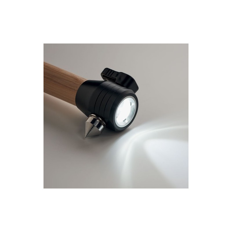 Lustre personnalisé 3 en 1 marteau d'urgence - Sécurité auto et maison LUSTRE Matières : bambou Couleurs : bois livraison expres