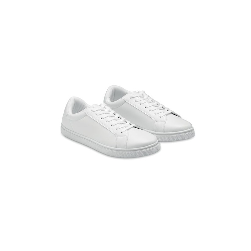 Baskets en PU Taille 41 - Confort et Style Blanc Baskets en PU Taille 41 - Confort et Style Blanc