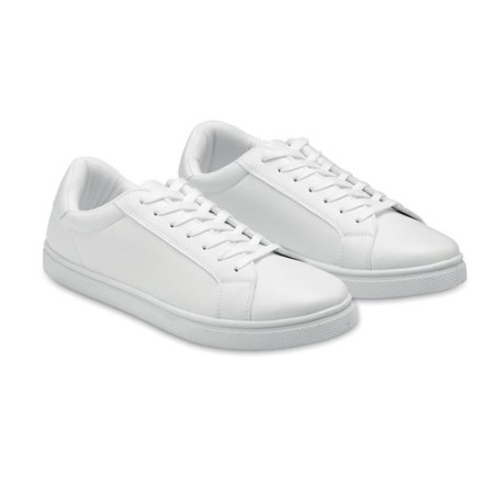 Baskets en PU Taille 41 - Confort et Style Blanc Baskets en PU Taille 41 - Confort et Style Blanc