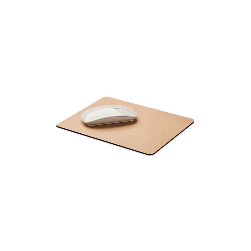 Tapis de souris  en papier recyclé personnalisé - FLOPPY Matières : caoutchouc Couleurs : beige cadeau entreprise pas cher