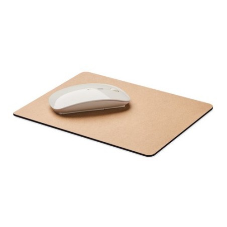 Tapis de souris  en papier recyclé personnalisé - FLOPPY Matières : caoutchouc Couleurs : beige cadeau entreprise pas cher