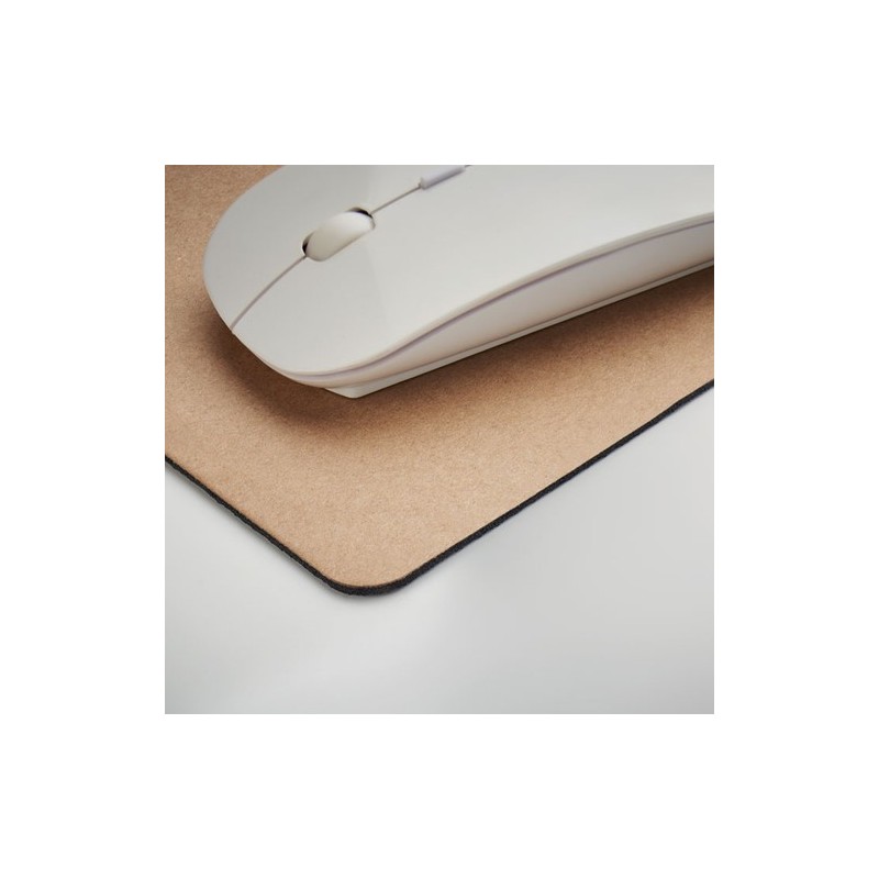 Tapis de souris  en papier recyclé personnalisé - FLOPPY Matières : caoutchouc Couleurs : beige impression haute définition