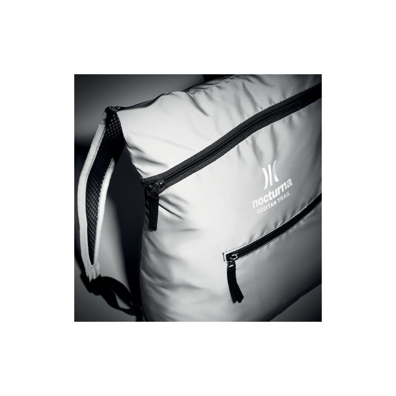 Sac de sport réfléchissant pratique et personnalisé | DESTELLO Matières : PET Couleurs : argenté mat cadeau entreprise pas cher