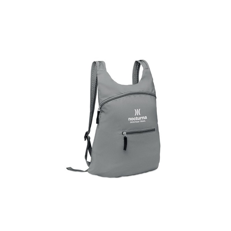 Sac de sport réfléchissant pratique et personnalisé | DESTELLO Matières : PET Couleurs : argenté mat impression haute définition