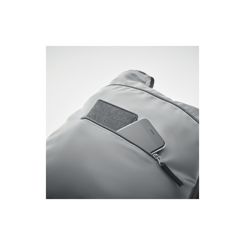 Sac de sport réfléchissant pratique et personnalisé | DESTELLO Matières : PET Couleurs : argenté mat marquage laser ultra précis
