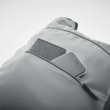 Sac de sport réfléchissant pratique et personnalisé | DESTELLO Matières : PET Couleurs : argenté mat marquage laser ultra précis