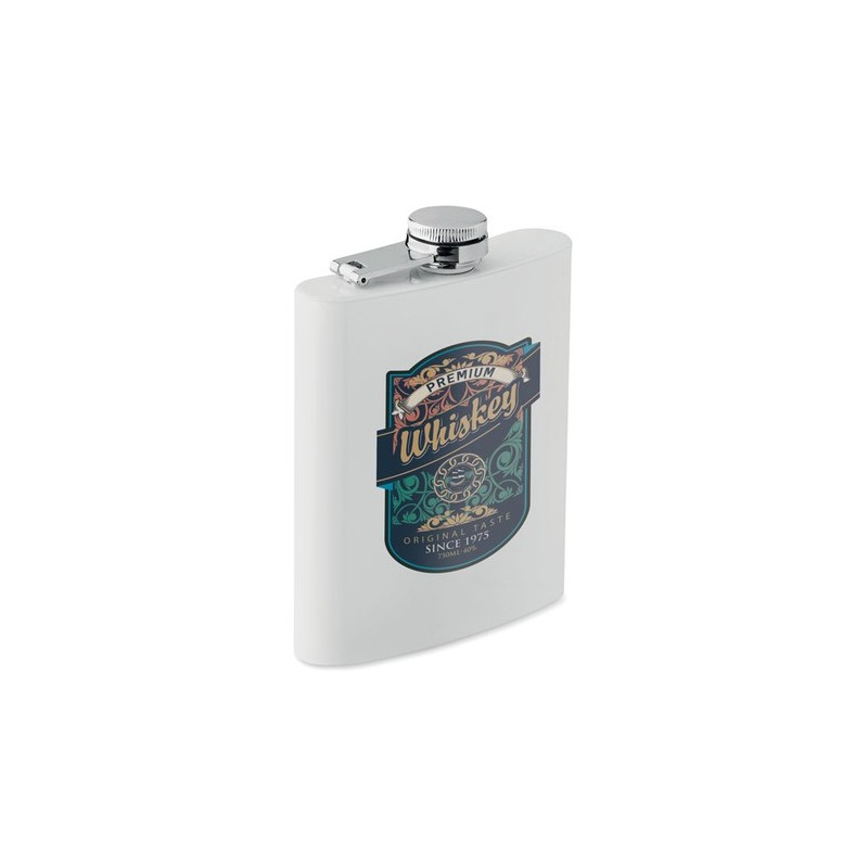 Flasque Sublimante en Acier Inoxydable Personnalisable - Sublim Hip Couleurs : blanc Matières : acier inoxydable recyclé goodies