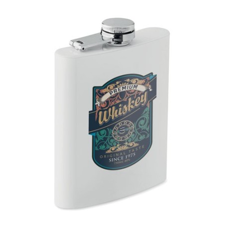 Flasque Sublimante en Acier Inoxydable Personnalisable - Sublim Hip Couleurs : blanc Matières : acier inoxydable recyclé goodies