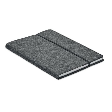 Carnet A5 Personnalisé en Feutre Éco-responsable RPET - FELTBOOK Matières : papier Couleurs : pierre