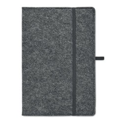 Carnet A5 Personnalisé en Feutre Éco-responsable RPET - FELTBOOK Matières : papier Couleurs : pierre cadeau entreprise pas cher