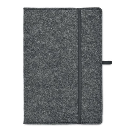 Carnet A5 Personnalisé en Feutre Éco-responsable RPET - FELTBOOK Matières : papier Couleurs : pierre cadeau entreprise pas cher