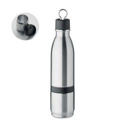 Bouteille isotherme double paroi personnalisée 500ml - ATERA Couleurs : argenté mat Matières : acier inoxydable recyclé