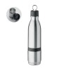 Bouteille isotherme double paroi personnalisée 500ml - ATERA Couleurs : argenté mat Matières : acier inoxydable recyclé