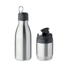 Bouteille isotherme double paroi personnalisée 500ml - ATERA Couleurs : argenté mat Matières : acier inoxydable recyclé personna