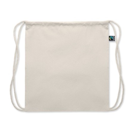 Sac à cordon personnalisé équitable pas cher | OSOLE DRAW Matières : coton Couleurs : beige personnalisable avec votre logo