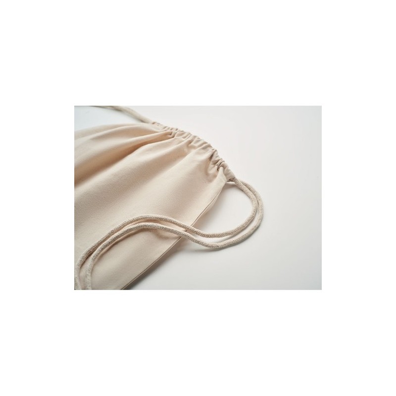 Sac à cordon personnalisé équitable pas cher | OSOLE DRAW Matières : coton Couleurs : beige marquage laser ultra précis