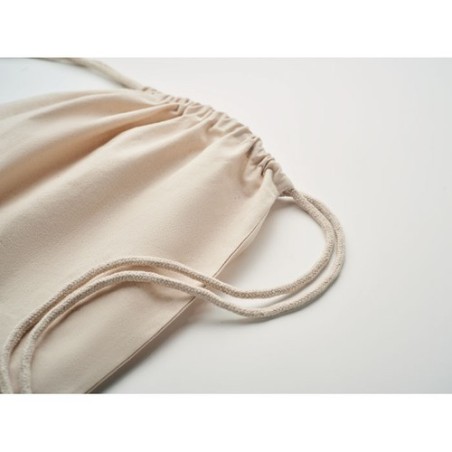 Sac à cordon personnalisé équitable pas cher | OSOLE DRAW Matières : coton Couleurs : beige marquage laser ultra précis