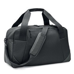 Sac de sport personnalisé résistant en 300D ripstop pas cher | GRENOBLE Matières : PET recyclé Couleurs : noir
