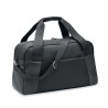 Sac de sport personnalisé résistant en 300D ripstop pas cher | GRENOBLE Matières : PET recyclé Couleurs : noir personnalisable a