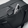 Sac de sport personnalisé résistant en 300D ripstop pas cher | GRENOBLE Matières : PET recyclé Couleurs : noir cadeau entreprise