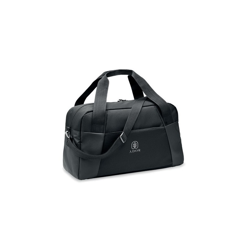 Sac de sport personnalisé résistant en 300D ripstop pas cher | GRENOBLE Matières : PET recyclé Couleurs : noir goodies publicita