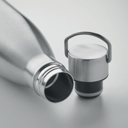 Bouteille isotherme double paroi  personnalisée 500 ml | MANOA Couleurs : argenté mat Matières : acier inoxydable recyclé cadeau