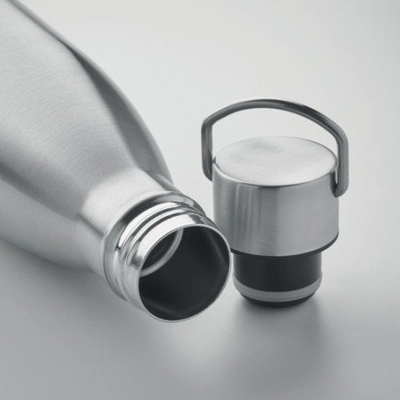 Bouteille isotherme double paroi  personnalisée 500 ml | MANOA Couleurs : argenté mat Matières : acier inoxydable recyclé cadeau