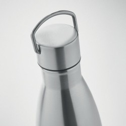 Bouteille isotherme double paroi  personnalisée 500 ml | MANOA Couleurs : argenté mat Matières : acier inoxydable recyclé impres