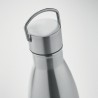 Bouteille isotherme double paroi  personnalisée 500 ml | MANOA Couleurs : argenté mat Matières : acier inoxydable recyclé impres