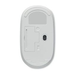 Souris sans fil  en bambou personnalisée CURVY BAM Matières : ABS recyclé Couleurs : blanc 2