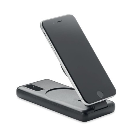 Powerbank sans fil personnalisé et chargeur  | CHARGE UP Matières : ABS Couleurs : noir personnalisable avec votre logo