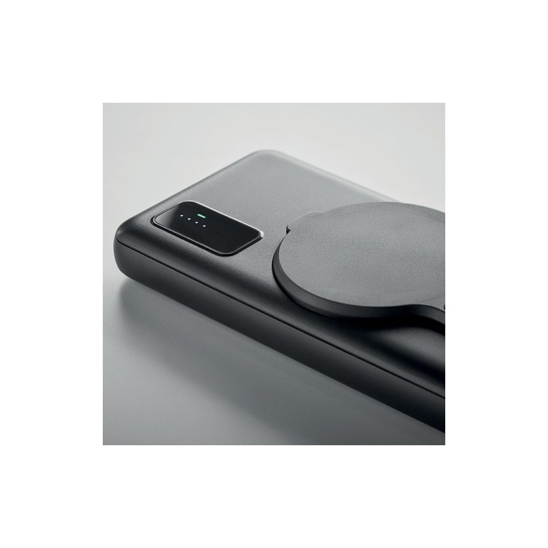 Powerbank sans fil personnalisé et chargeur  | CHARGE UP Matières : ABS Couleurs : noir marquage laser ultra précis