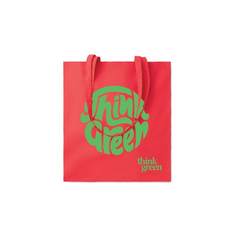 Sac Shopping Éco-responsable en Coton Biologique TURA COLOUR Matières : coton biologique Couleurs : rouge marquage couleur éclat