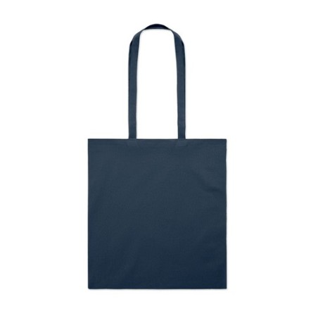 Sac Shopping Éco-responsable en Coton Biologique TURA COLOUR Matières : coton biologique Couleurs : bleu marine impression logo 