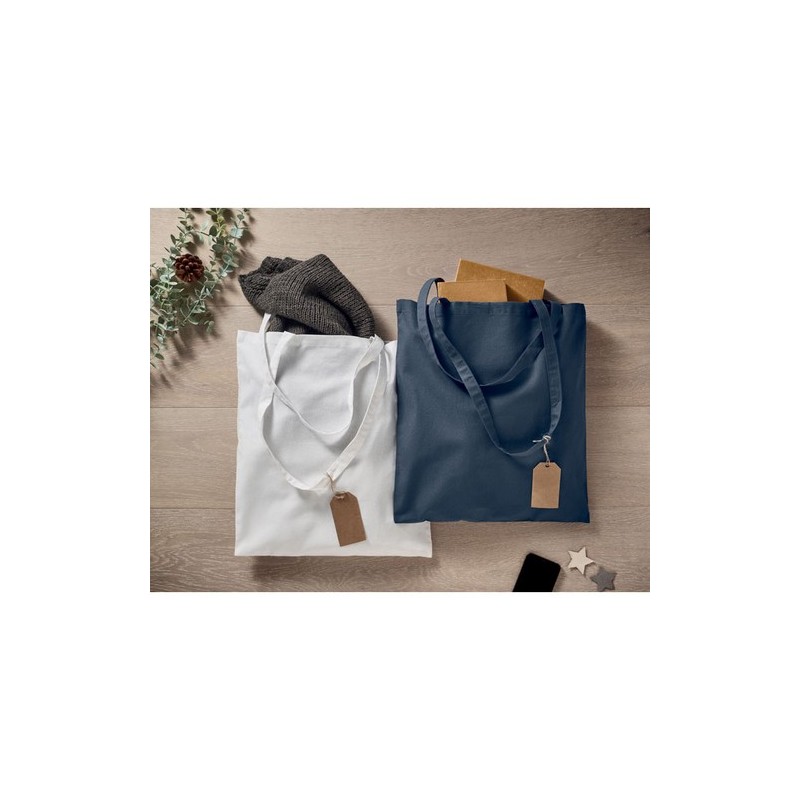 Sac Shopping Éco-responsable en Coton Biologique TURA COLOUR Matières : coton biologique Couleurs : bleu marine goodies personna