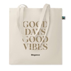 Sac Shopping Éco-responsable en Coton Fairtrade - OSOLE Matières : coton Couleurs : beige cadeau entreprise pas cher